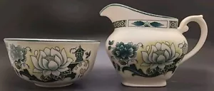 Jarra de leche y azucarero Franciscan Jade Dynasty Collection - Imagen 1 de 5