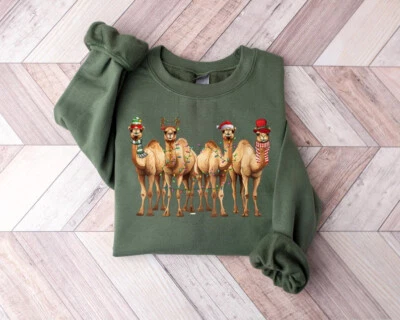Sudadera Fea Navidad Camel True Story, Camisa Vacaciones Amante de los Animales Camel Foto 1 de 4