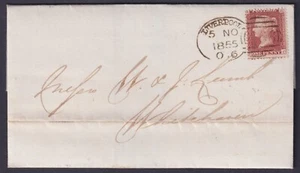 1855 1d Red C6 Pl 1 GC Fine LIVERPOOL Spoon Type A16 Time Code O Very Fine Used - Picture 1 of 2