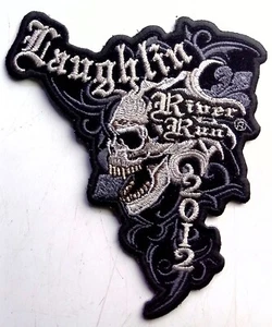 Laughlin River Run 2012 Totenkopf Biker bestickt Patch - Bild 1 von 4