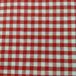 French Petite Collins Gingham Check Red Curtain/Craft / upholstery Fabric - Picture 1 of 4