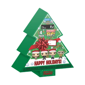 The Office Christmas Tree Holiday Box Funko Pocket POP! 4-Pack - Picture 1 of 2