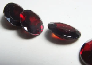 6 Stück Granat facettiert oval 8 x 10 mm - Bild 1 von 2