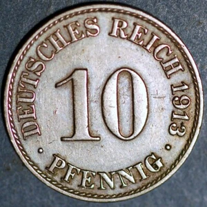 Germany Empire 10 Pfennig 1913 A Wilhelm II KM# 12 - Picture 1 of 2