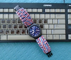 Paracord 550 Samsung Galaxy watch Adjustable Band w. Tactical Buckle - Picture 1 of 12