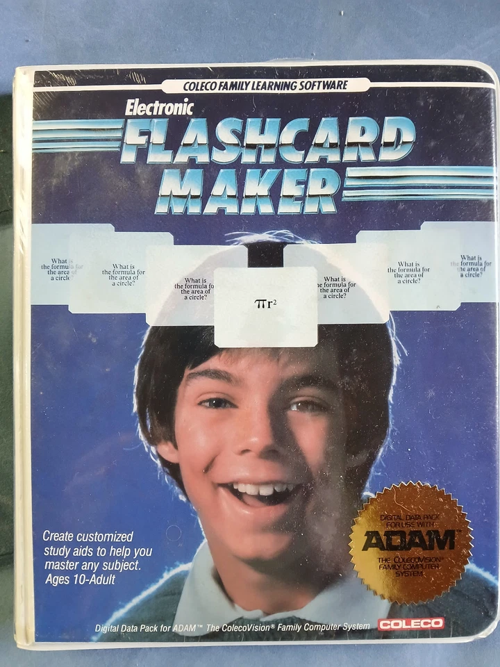 Electronic Flashcard Maker (1984) Coleco ADAM Family Learning Software NEW!✅ - Image 1 of 4
