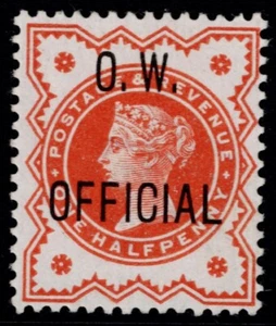 1896 SG O31 O.W. OFFICIAL 1/2d Jubilee Expertised Very Fine VLMM Cat. £350.00 - Picture 1 of 1