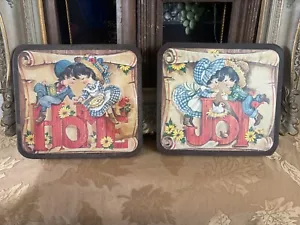 Vintage Homeco 1970s "Joy” and “Home” wall Décor Rustic EUC - Picture 1 of 6