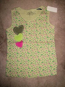 NWT Girls large L Classic Blues tank summer top green floral NEW - Picture 1 of 1