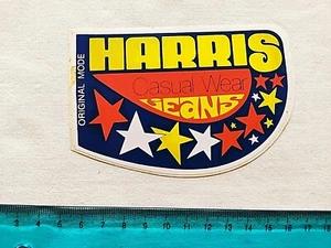 Harris Jeans Casual Wear Vintage 80S Old Sticker Autocollant Kleber - Picture 1 of 1