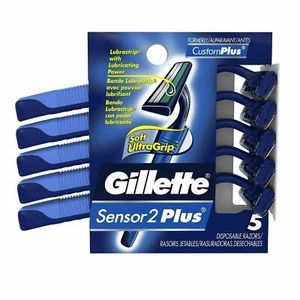 Gillette Sensor 2 Men's Disposable Razor Chromium Coating Blades 5 Ct Pack of 12 - Picture 1 of 2