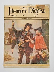 1931 Dec 5 - Literary Digest Magazine - Daniel Boon Christmas Gift .10 cover - Foto 1 di 3