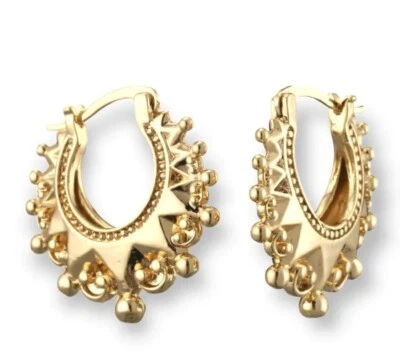 ЗОЛОТЫЕ ЦЫГАНСКИЕ КРЕОЛЬСКИЕ СЕРЬГИ 9 КАРАТ БОЛЬШОЙ РАЗМЕР ВИКТОРИАНСКОЕ ЗОЛОТО 3 СМ - Изображение 1 из 4