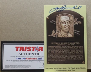 "JEFF BAGWELL" HALL OF FAME GOLD PLAKETTE POSTKARTE (TRISTAR) - Bild 1 von 2