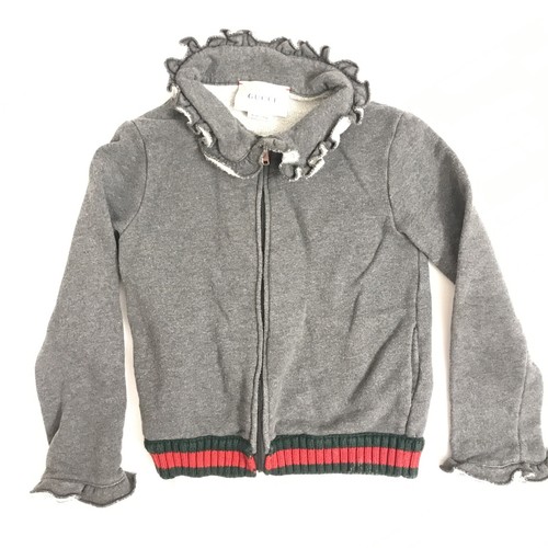 Giacca felpa grigia con zip Gucci bambino ragazza