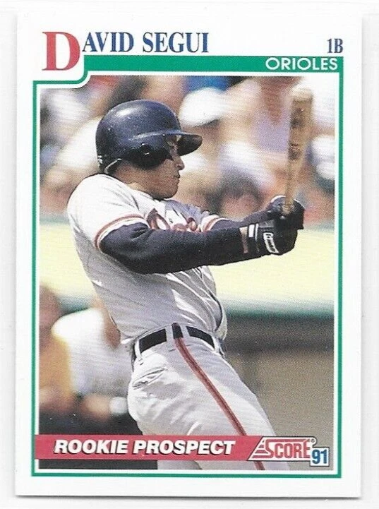 David Segui Baltimore Orioles 1991 Score Rookie Prospect #362 - Image 1 of 1