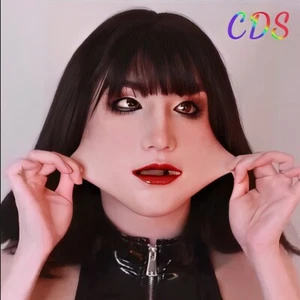 Máscara de cabeza de silicona femenina realista máscara facial para mujeres travestis - Imagen 1 de 33
