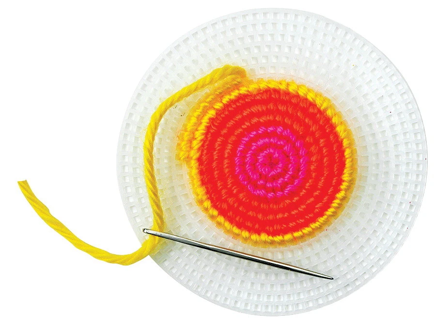 Darice Plastic Canvas Shapes 7 Count 4.25" 8 per Package-circles Clear