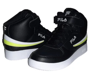 Fila Men's A-High Sneakers blk/sfty/wht Size 8.5 - Picture 1 of 21