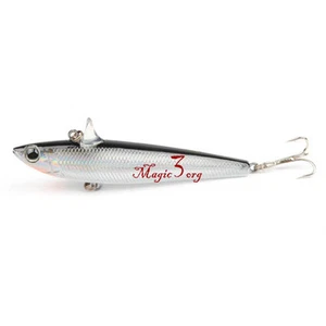 Fishing Lures Hard Crank Baits Minnow Vibe 80mm 9g Spinner Bait Bass Tackle - Picture 1 of 1
