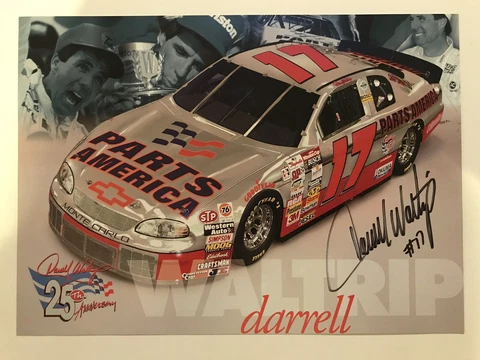 Darrell Waltrip  Signed 1997 #17 Parts America 25th Aniver Winston Cup Postcard Cover