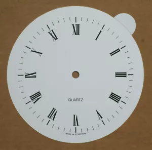 6.11/16 inch 174mm WHITE ROMAN PVC CLOCK DIAL self adhesive - Picture 1 of 1