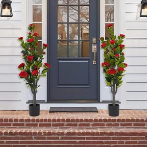 Decoraciones artificiales para plantas de oficina en casa con 20 flores cada pieza 2 piezas - Imagen 1 de 18