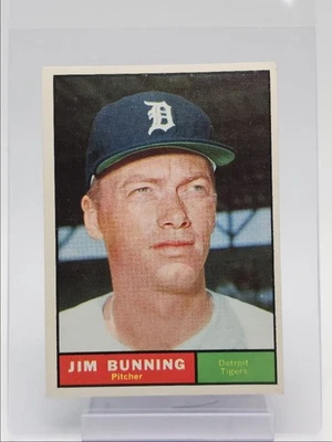 Jim Bunning 1961 Topps MLB Baseball Tigers #490 Q5775 Foto 1 de 2