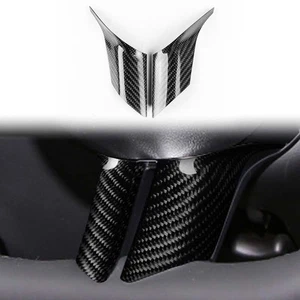 Carbon Fiber Steering Wheel Lower Cover Trim for Benz C200 C300 W206 2022-2024 - Picture 1 of 5