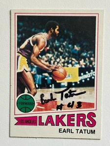 Earl Tatum 1977-78 Topps #122 signed auto handsigniert Los Angeles Lakers RC - Bild 1 von 2