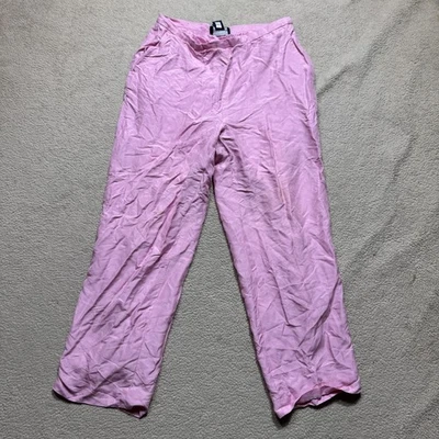 Pantalones de vestir Ann Taylor para mujer 6 rosas 100 % seda forrados cremallera lateral rectos Foto 1 de 4