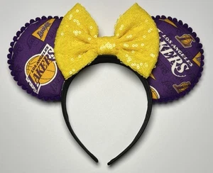 HANDMADE LA Lakers Mouse Ears/ Basketball/NBA - Picture 1 of 4