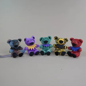 Lot of 5 Grateful Dead Plush Bean Bear Collectibles by Liquid Blue Brand New! - Picture 1 of 11