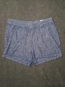 Old Navy Shorts Damen XL Leinenmischung Freizeit Pull On Kordelzug Taschen Sommer - Bild 1 von 9