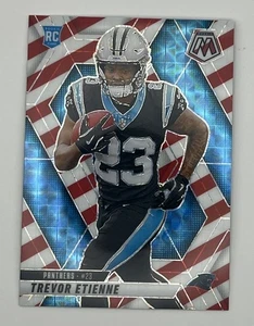 2025 Panini Mosaic Trevor Etienne Red White Stripe Prizm #340 (RC) - Picture 1 of 2