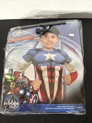 Camisa Capitán América Musculosa Niño Talla 10 Marvel Avengers Assemble Foto 1 de 4