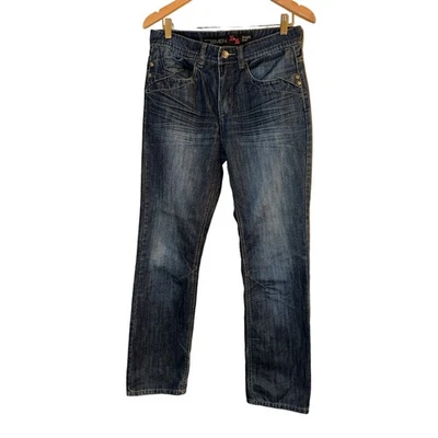 Мужские прямые джинсы из хлопковой смеси со средней посадкой размер W30 L30 синие 21 шт. - Изображение 1 из 4