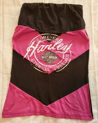 Harley Davidson Rosa Negro Tubo Top Forever Harley Eternal Freedom Mujer MED Foto 1 de 4
