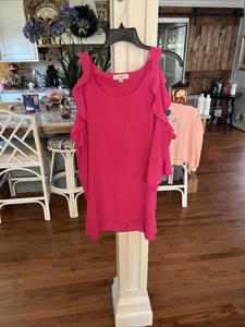 Blusa Top UMGEE EE. UU. Hombro Frío Volantes ROSA INTENSO - 1XL - Imagen 1 de 5