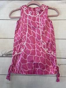 Lilly Pulitzer Girls Shift Dress Sz 6 Pink Nautical Ropes - Picture 1 of 5