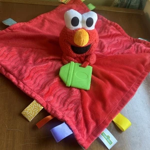 Bright Starts Taggies Elmo Sesame Street Lovey Security Blanket Red Soft Teether - Picture 1 of 10