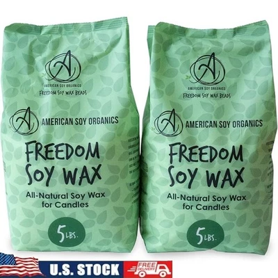 Natural Soy Wax Beads Candle Making DIY Eco-Friendly Melts Scented Supplies New - Image 1 of 4