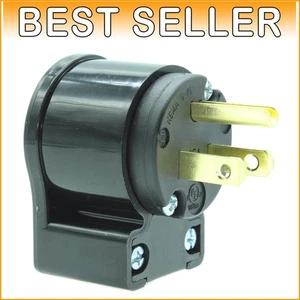 15 Amp NEMA 5-15P Right Angle Plug Replacement - 10-pack, Commercial Grade - Picture 1 of 8