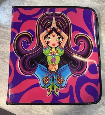 Carpeta de 3 anillas vintage Lisa Frank “Genie” con cremallera Trapper Keeper con bolígrafo y bolsa P. Foto 1 de 4