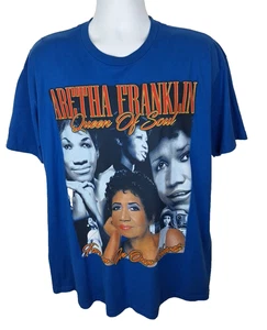 Camiseta Aretha Franklin Azul XL ALSTYLE Etiqueta AAA Serigrafía R&B Música Soul - Imagen 1 de 5