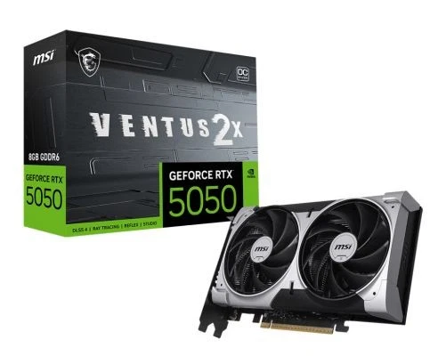 RTX50508GVENTUS2XOC MSI VGA RTX 5050 8G VENTUS 2X OC - Immagine 1 di 1