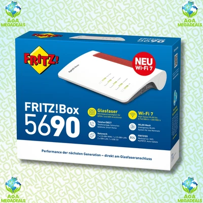 AVM FRITZ!Box 5690 20003096 WLAN Router WiFi 7 Hybrid DSL & Glasfaser *NEU* 🔝 - Bild 1 von 4