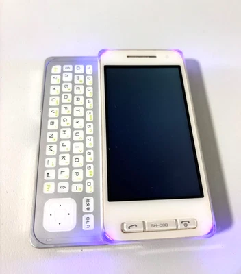 Teléfono móvil docomo SH-03B blanco FOMA japonés deslizante garakei keitai Foto 1 de 4