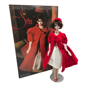 Barbie Doll Silken Flame Porcelain Treasures Collection Collector Box 1992 Read - Picture 1 of 24