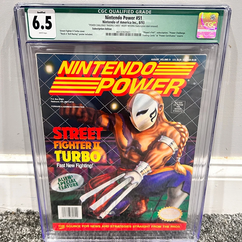 Nintendo Power #51 Aug 1993 - Street Fighter II Turbo CGC 6.5 - Image 1 of 2